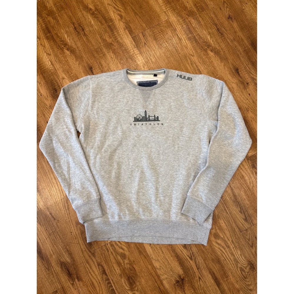 HUUB Triathlon London Skyline Grey Crewneck Sweatshirt Mens Large W107PF-3165